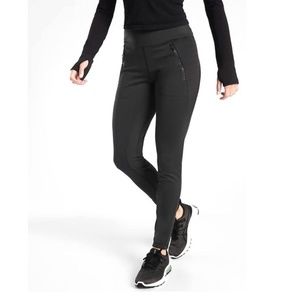 ATHLETA Peak Hybrid Fleece Tight Black Size Medium